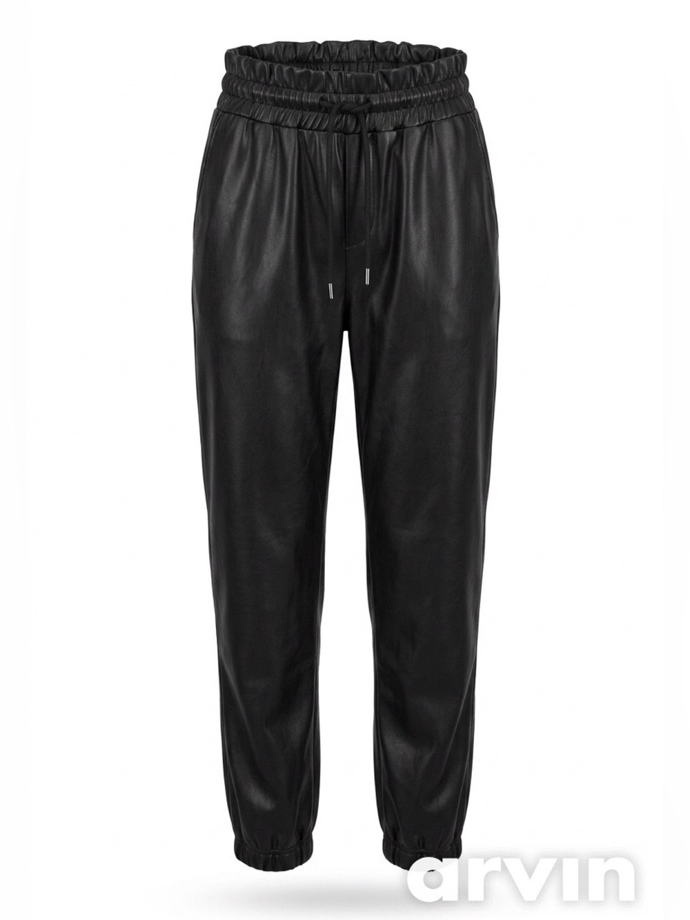 7 For All Mankind Faux Leather Black Jogger Pants - Size S